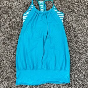 Lululemon Blue Striped Racerback Tanktop